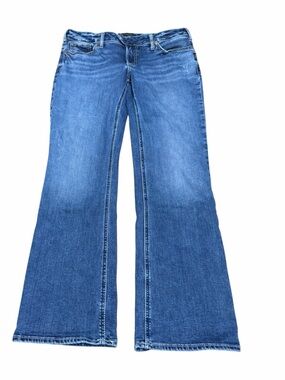 Silver Jeans Tuesday Slim Bootcut 34x31 Y2K Boho Model Off Duty